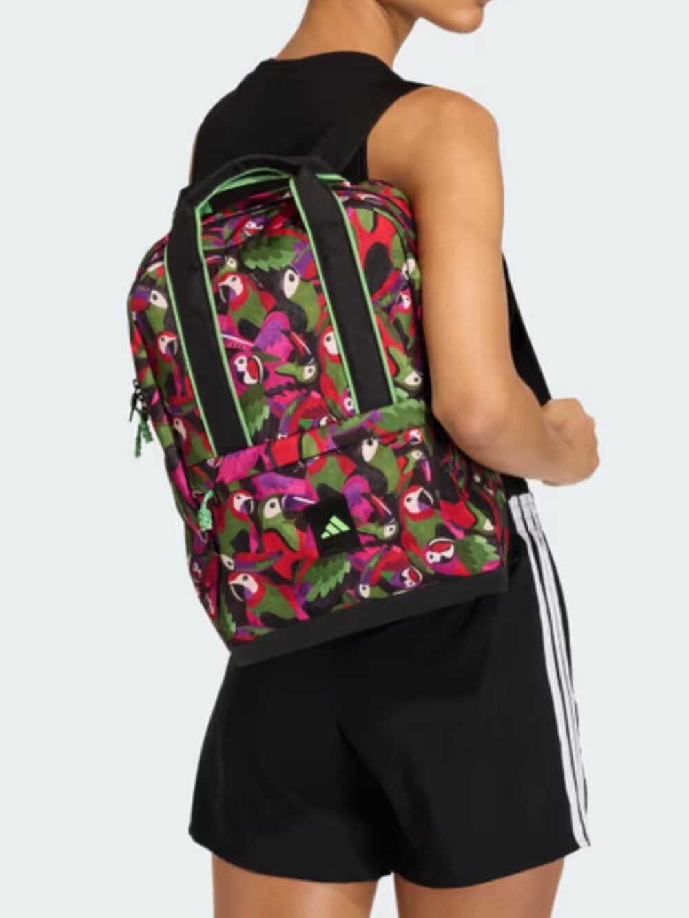 Adidas x Farm Rio Tropical Print Backpack Purple Black - Picture 8 of 9